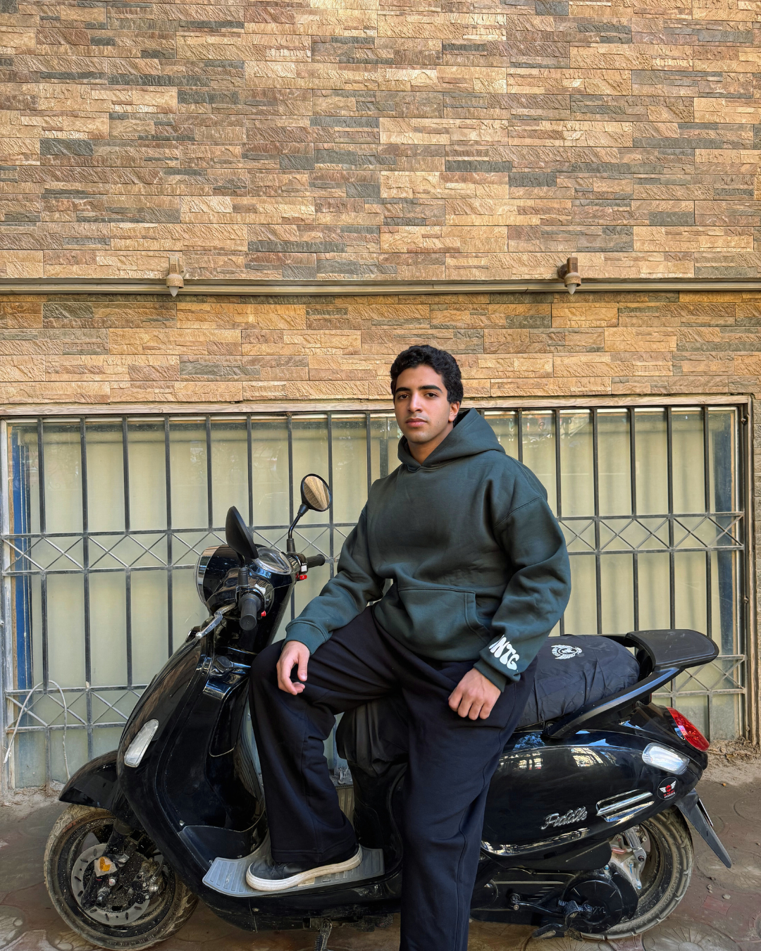 14 VNTG Olive Green Hoodie - Image 1