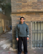 VNTG Olive Green Hoodie - Image 3